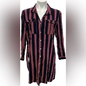 REO VERTICAL STRIPED SHIRT VISCOSE TOP